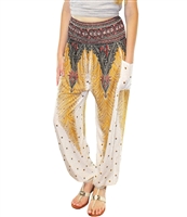 .Jeannie Pants White & Gold