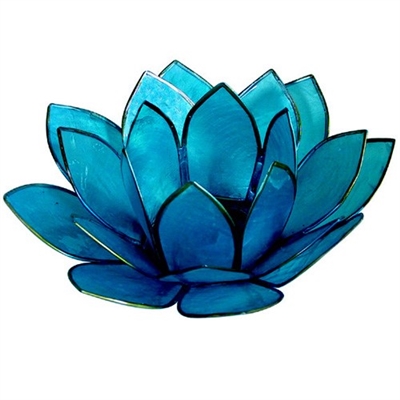 Blue Lotus Capiz Shell Tea Light Holder