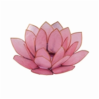 Pastel Pink Lotus Capiz Shell Tea Light Holder