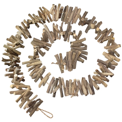 Folk Craft Wood Cut Garland Slim