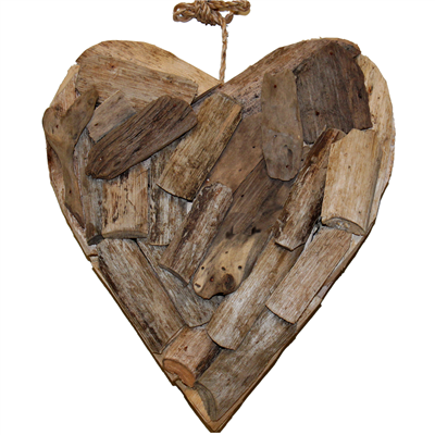 Folk Craft Wood Cut Heart