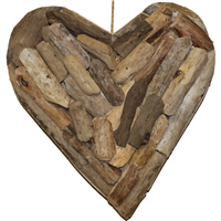 Folk Craft Wood Cut Heart