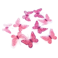 Pink Mesh Butterfly Garland