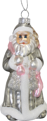 Santa Glass Ornament