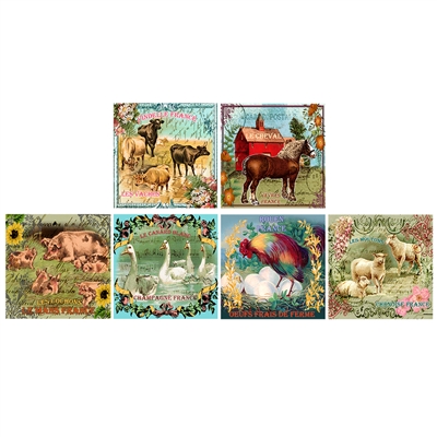 French Farm Square Mini Matchboxes