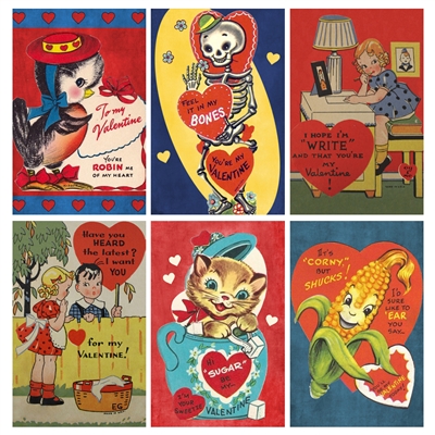 Vintage Valentines Mini Matchbox Asst 60Pk