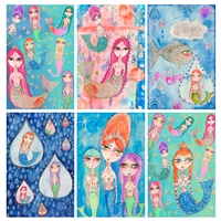 Watercolor Mermaids Mini Matchbox Asst 60Pk