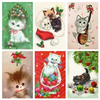 Vintage Holiday Kitten Mini Matchbox