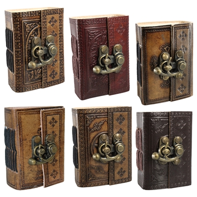 Leather Embossed  Mini Journal