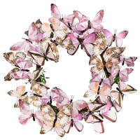 Wonderland Paper Butterfly Wreath Lavender