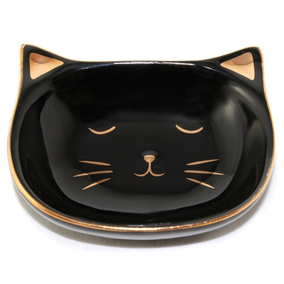 Katy Cat Tray Black & Gold