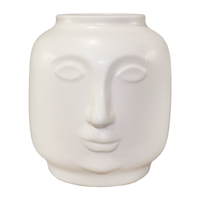 Mod Face Ceramic Vase