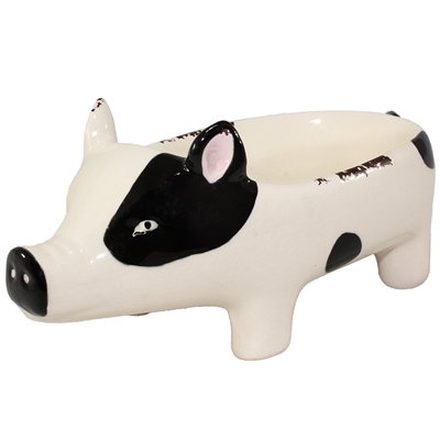 Black-Eyed Piglet Ceramic Holder