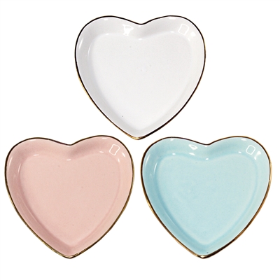 Pastel Hearts Ceramic Trays