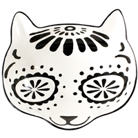 Sugar Skull Cat Bowl