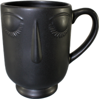 Lovely Belia Face Mug Black