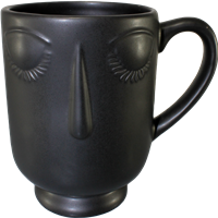 Lovely Belia Face Mug Black