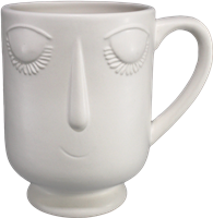 Lovely Belia Face Mug White