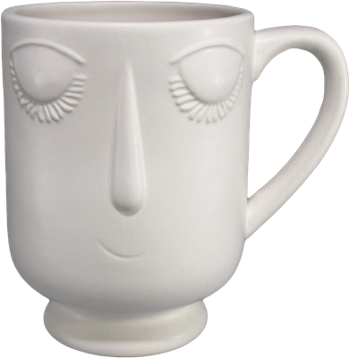 Lovely Belia Face Mug White