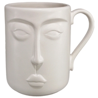 Belia Face Mug  White