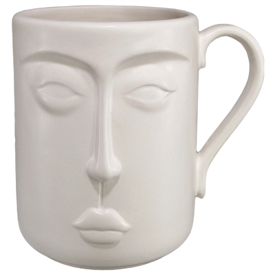 Belia Face Mug  White