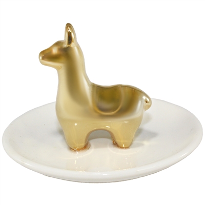 Golden Llama Ring Tray