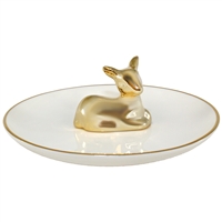 Golden Deer Ring Tray