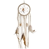 Dream catcher with shells, lace and feathers