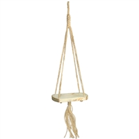 Macrame Rope & Wood Shelf