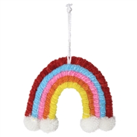 Mini Rainbow & Clouds Mobile w/Pom-Poms