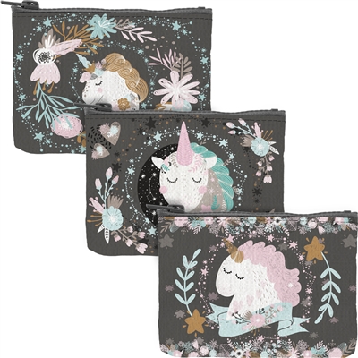 Unicorns Zippered Coin Pouch