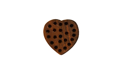 Hand Carved Wood Heart Knobs