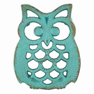 Blue Owl Iron Trivet