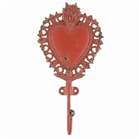 Flaming Heart Wall Hook