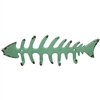 Fish Skeleton Wall Hook Green TRQ