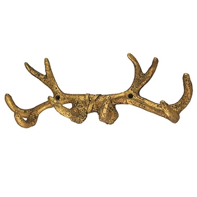 Antler Wall Hook Gold