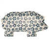 Blue Daisy Pig Ceramic Tray