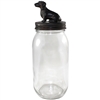 Vintage Dachshund Lid Glass Jar