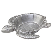 Sea Turtle Silver Metal Tray