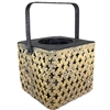 Shadira Black & Gold Metal Lantern