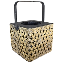 Shadira Black & Gold Metal Lantern