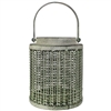 Kesia Lantern Green & Gray Metal