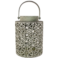 Jayde Lantern Black and Sage Metal