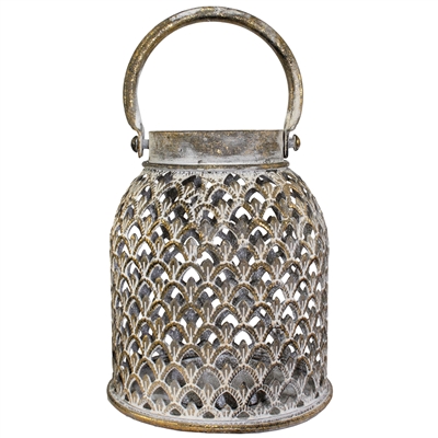 *Nourah Metal Lantern Antq Finish