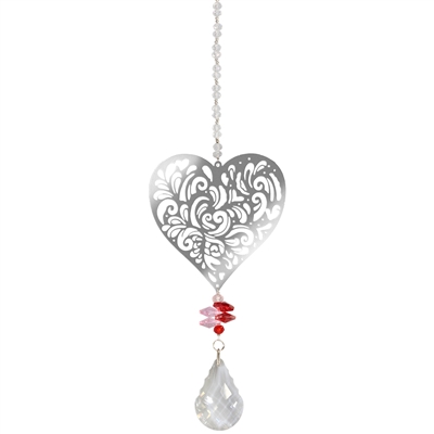 Single Heart Chrystal Sun Catcher