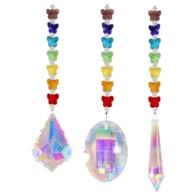 Chakra Butterfly Chrystal Sun Catcher