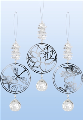 Lotus Garden Chrystal Sun Catcher