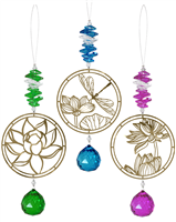 Lotus Garden Chrystal Sun Catcher