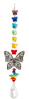 Chakra Butterfly Chrystal Pendant Strand