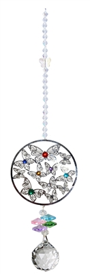 Butterfly Cluster Chrystal Sun Catcher Strand